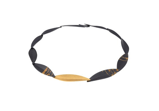 Leaves Necklace, Oxi/YGP