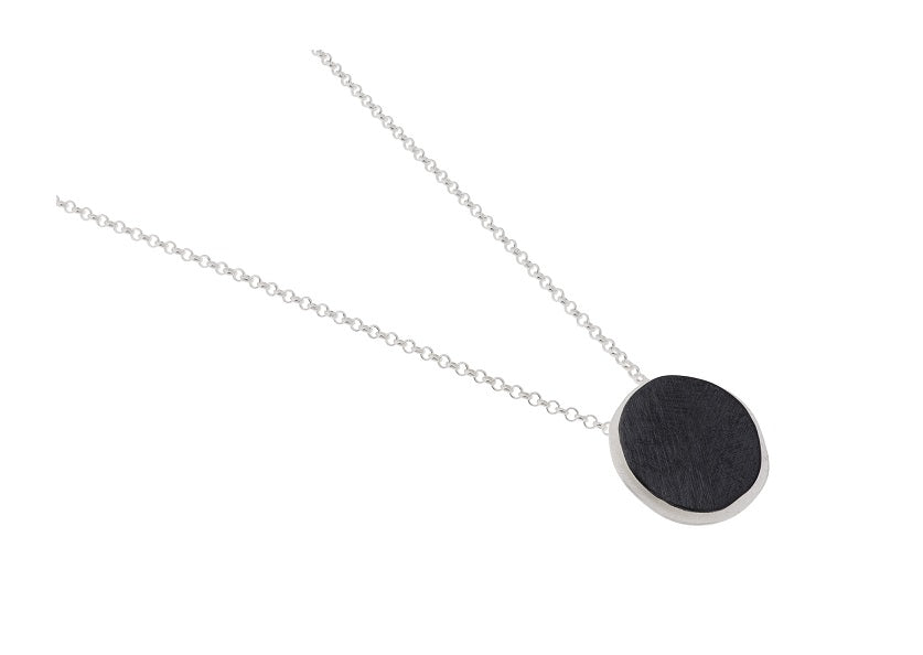 Pebbles Pendant, Silver/Oxi