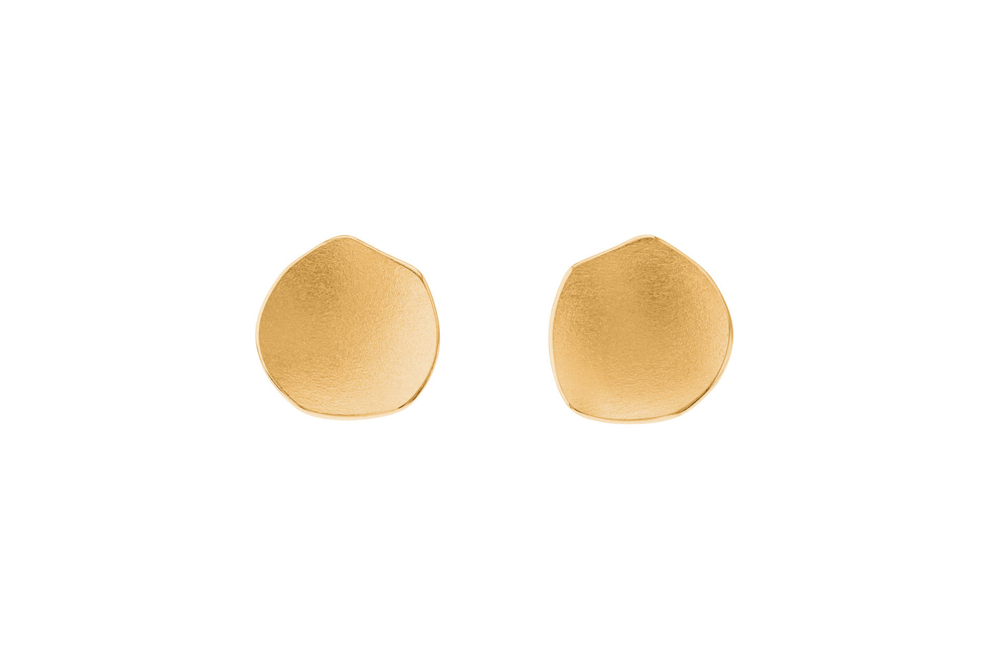 Gold Finish Floral Stud Earrings