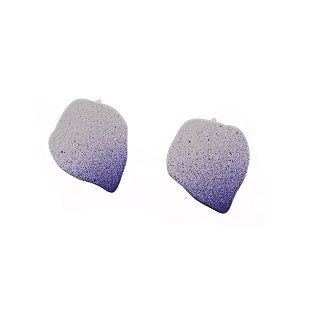 Orchid Stud Earrings, White/Blue