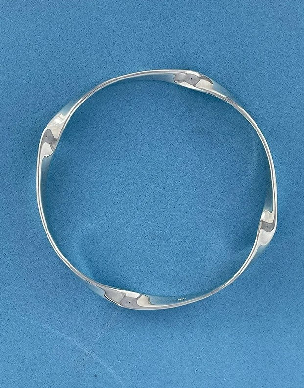 Silver Four Twist Bangle