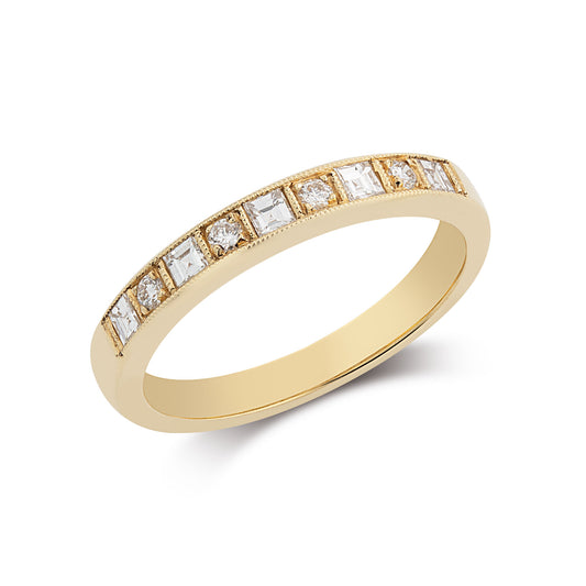 Grain Set 1/2 Eternity Band