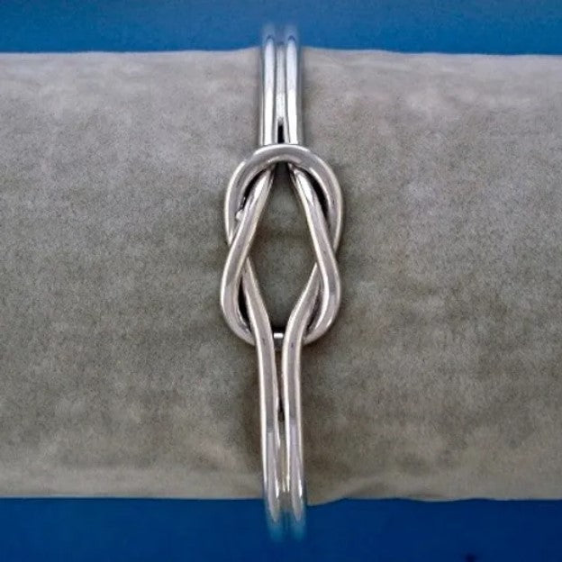 Silver Double Knot Bangle