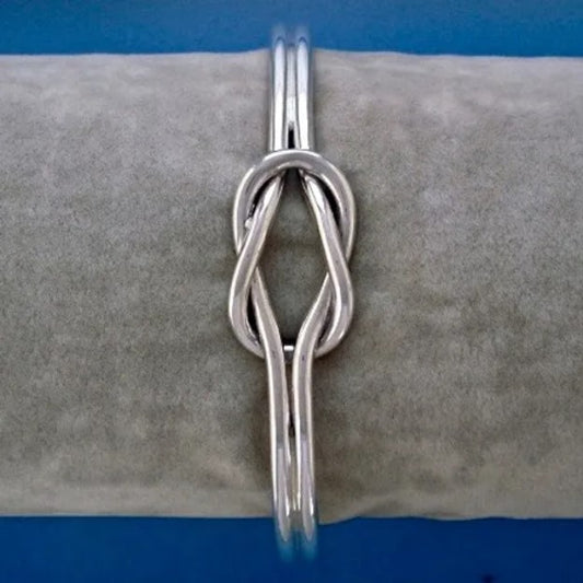 Silver Double Knot Bangle