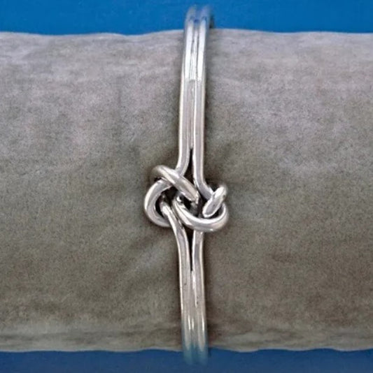 Silver Knot Top Bangle