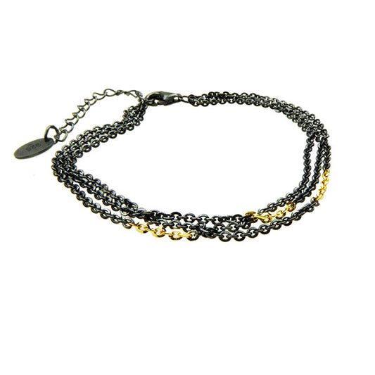 Silver/ Gold 3 Strand Bracelet