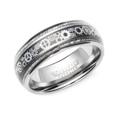 Tungsten Carbon Fibre Inlay Ring