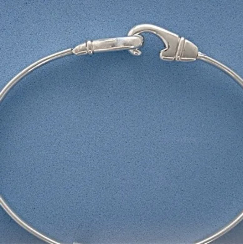Silver Hook & Clasp Bangle