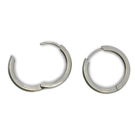 Titanium Hinged Hoops - Blue 19mm