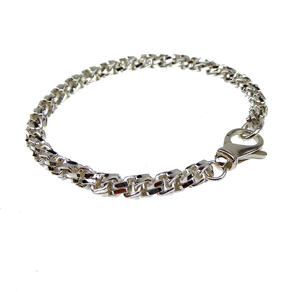 Mens Venezia Twist Necklace, Silver