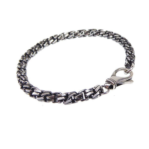 Mens Silver Twist Bracelet