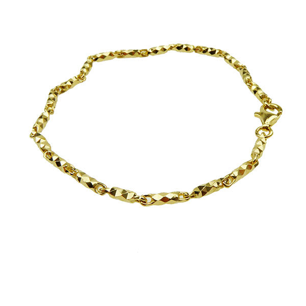 Facet Link Necklace, Silver