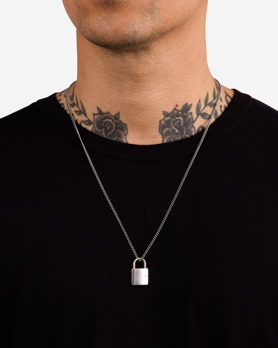 Essential Padlock Silver Necklace