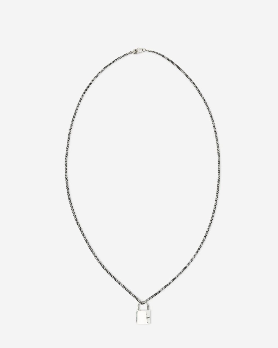 Essential Padlock Silver Necklace