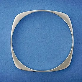 Silver Round Square Bangle