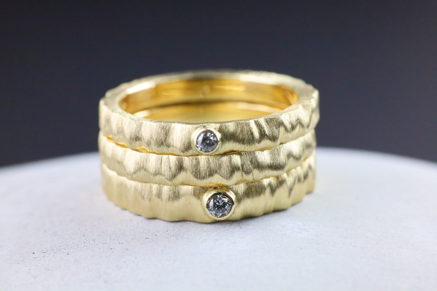 9ct Gold Textured Ring