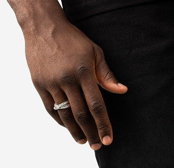 Ben Double Silver Ring