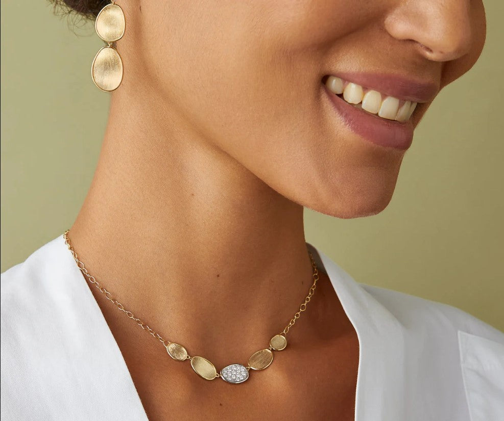 Lunaria Gold Diamond Necklace by Marco Bicego