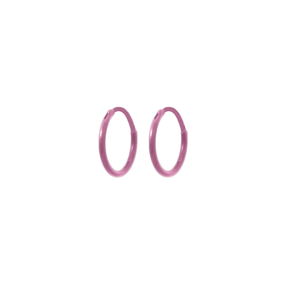 Titanium Small Huggy Hoops - Pink 10mm