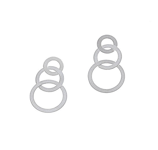 Silver Circle Drop Earrings
