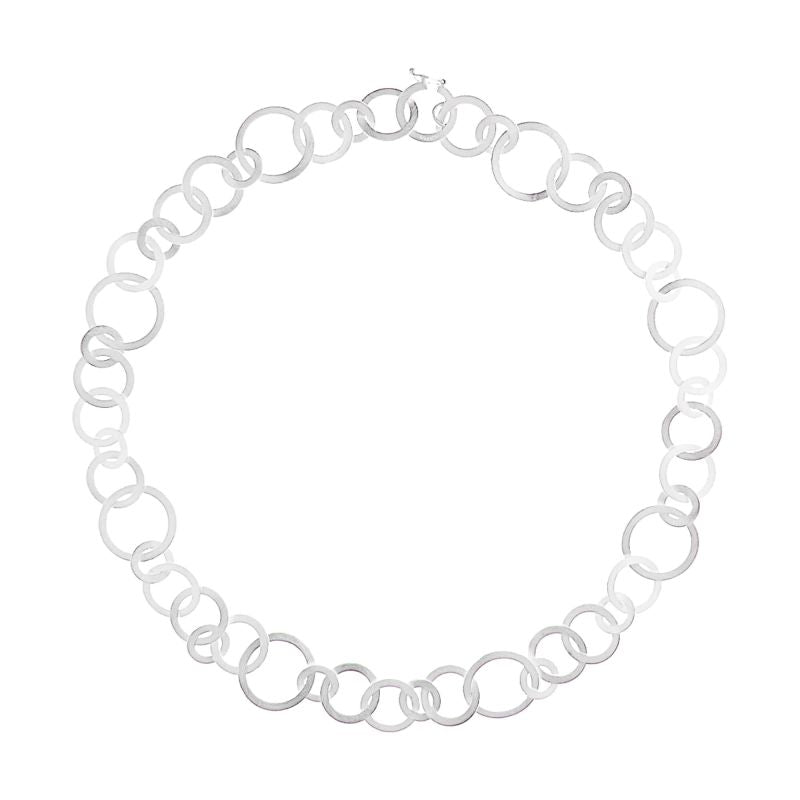 Silver Circle Link Necklace