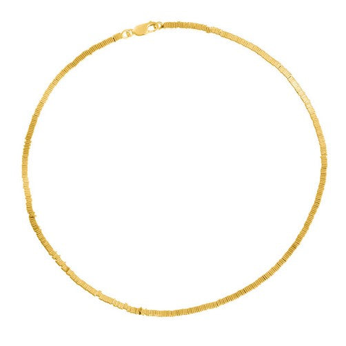 Gold Finish Squares Necklace