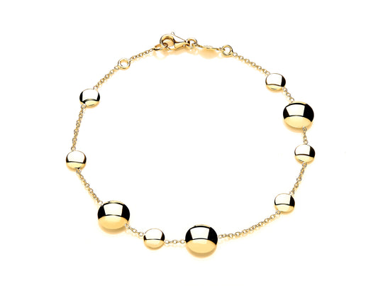 9ct Gold Bracelet With Discs