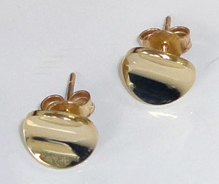 9ct Gold Concaved Studs