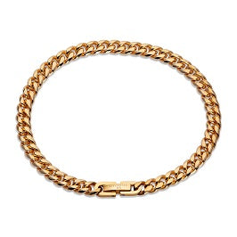 Stainless Steel Curb Bracelet, Yellow IP