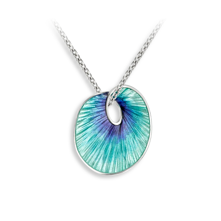 Turquoise Round Twist Drop Necklace