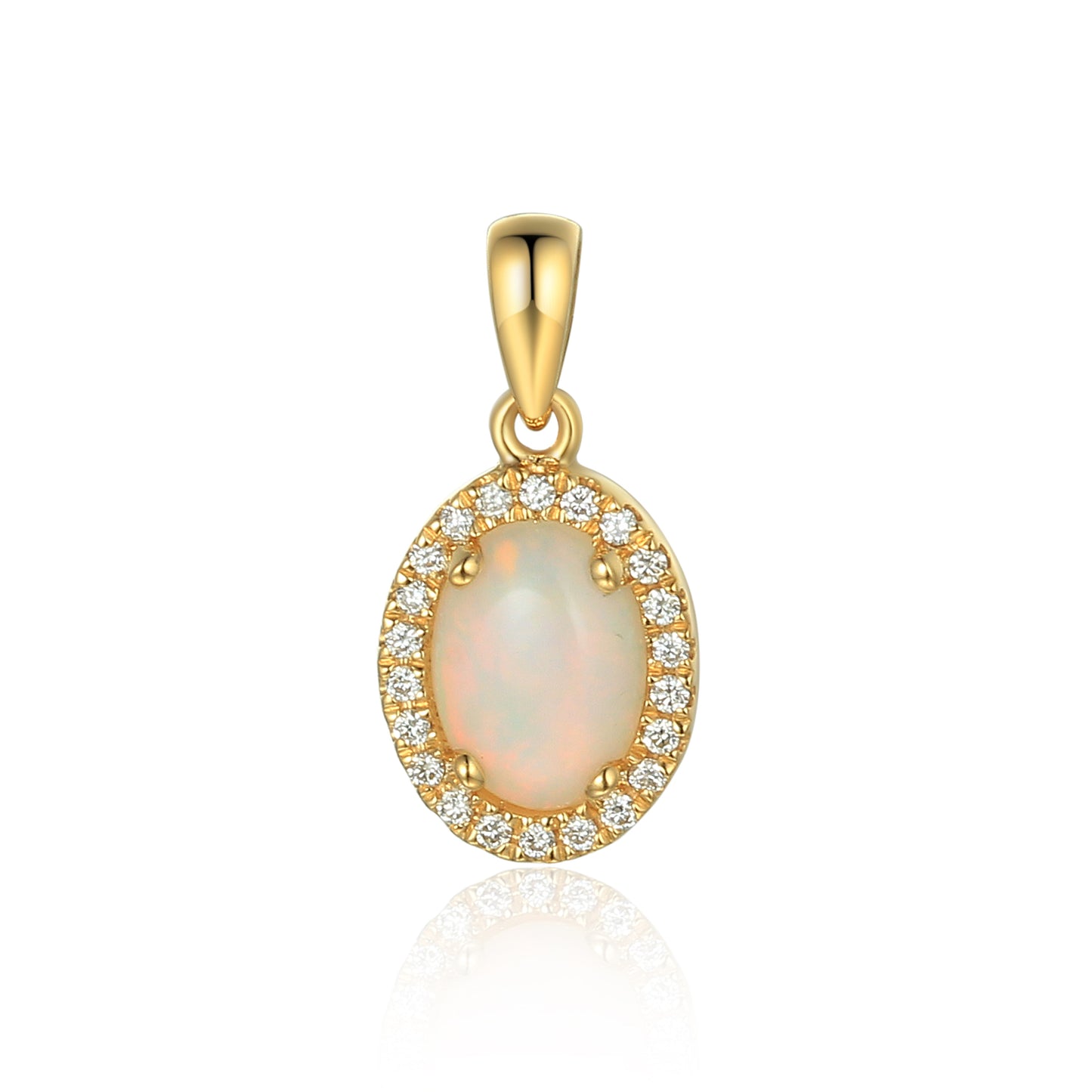 Opal and Diamond Pendant