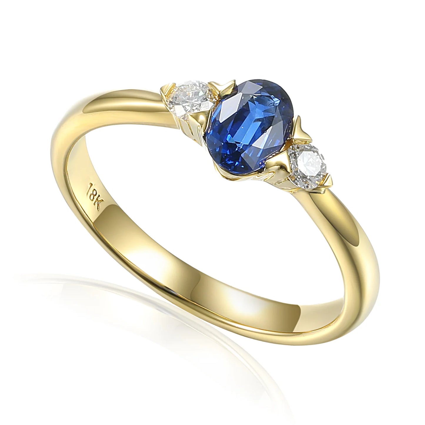 Sapphire And Diamond Trilogy Ring