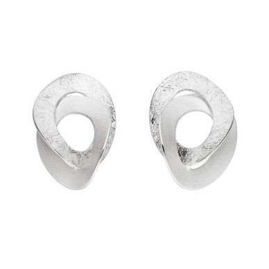 Silver Interlinked Stud Earrings