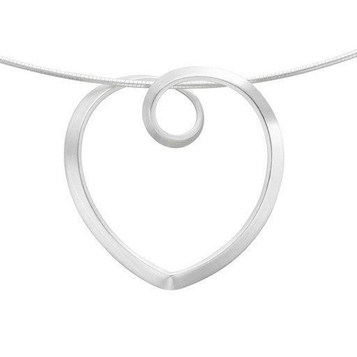 Silver Large Heart Pendant