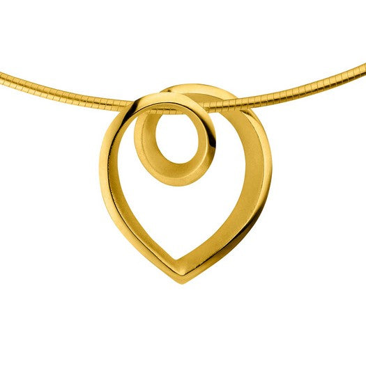 Gold Finish Heart Pendant