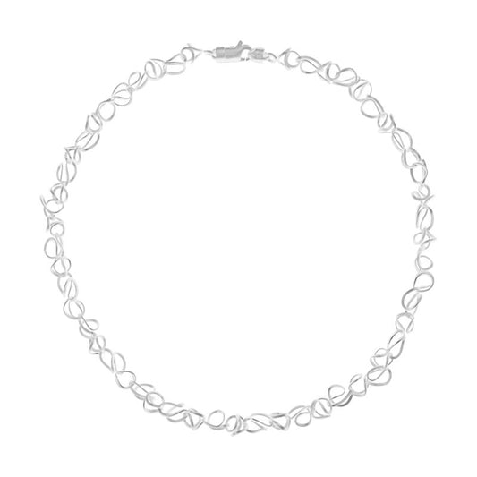 Silver Open Twist Necklace