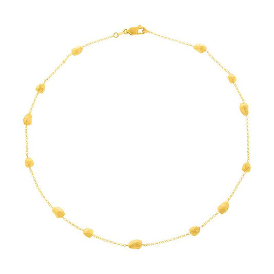 Gold Finish Nuggets Bracelet