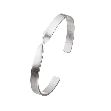 Silver Twist Torc Bangle