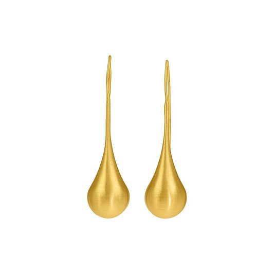 Gold Finish Pendulum Drop Earrings