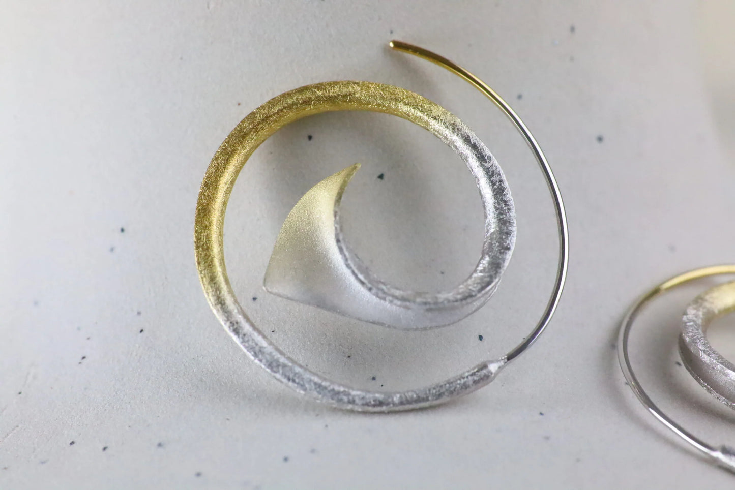 Silver Calla Flower Hoops, YGP