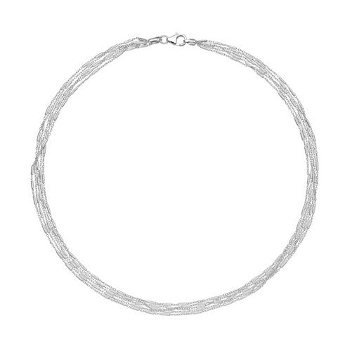 Silver Multi Strand Necklace