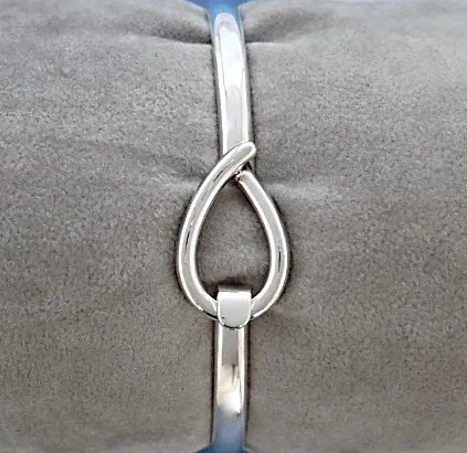 Silver Pear Loop Bangle