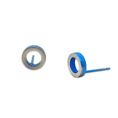Titanium Ringo Studs - Blue