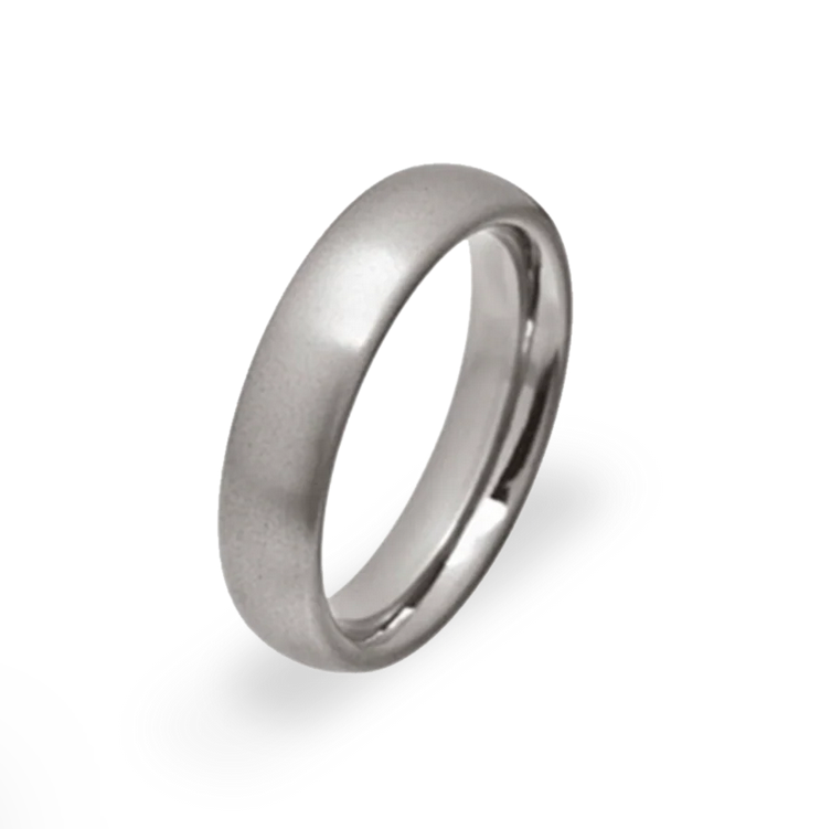 Titanium Ellipse Oval Ring, 6mm