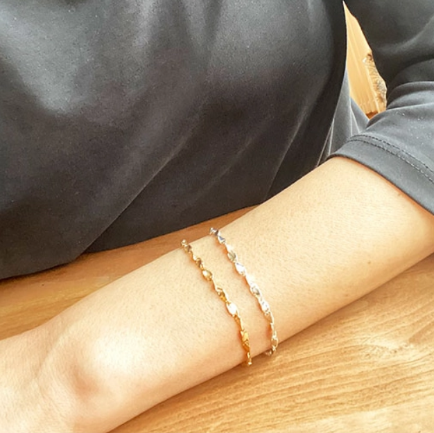 Twist Link Chain, Silver