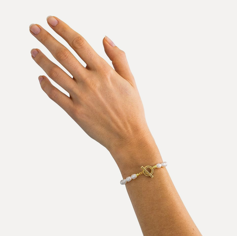 Barbara Pearl Bracelet, Gold Vermeil