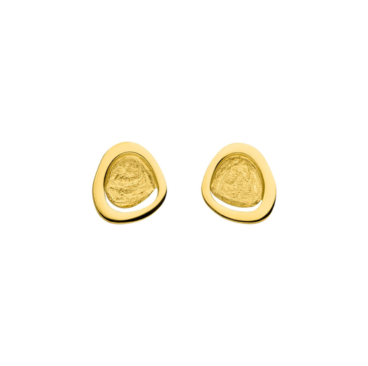 14ct Gold Abstract Stud