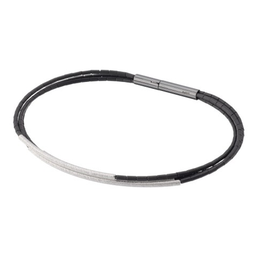 Tubes Bracelet with Grey Hematite