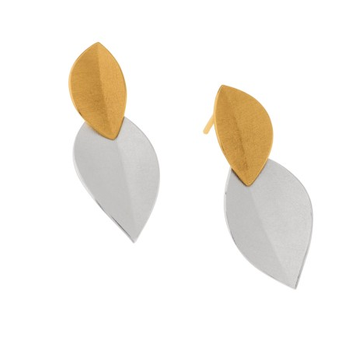 Bazylia Drop Earrings, Silver/YGP