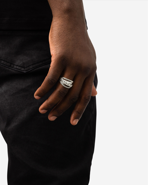 Nathalie Silver Multi Ring